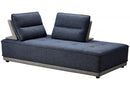 Divani Casa Glendale Modern Blue + Grey Fabric Modular Sectional Sofa