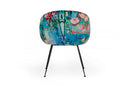 Modrest Roxann Contemporary Floral Velvet Dining Chair