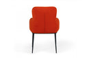 Modrest Frisco Mid-Century Orange Velvet dining Chair