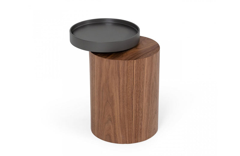 Modrest Bascom Modern Grey and Walnut End Table