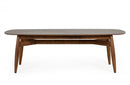 Modrest Ackley Modern Walnut Rectangular Dining Table