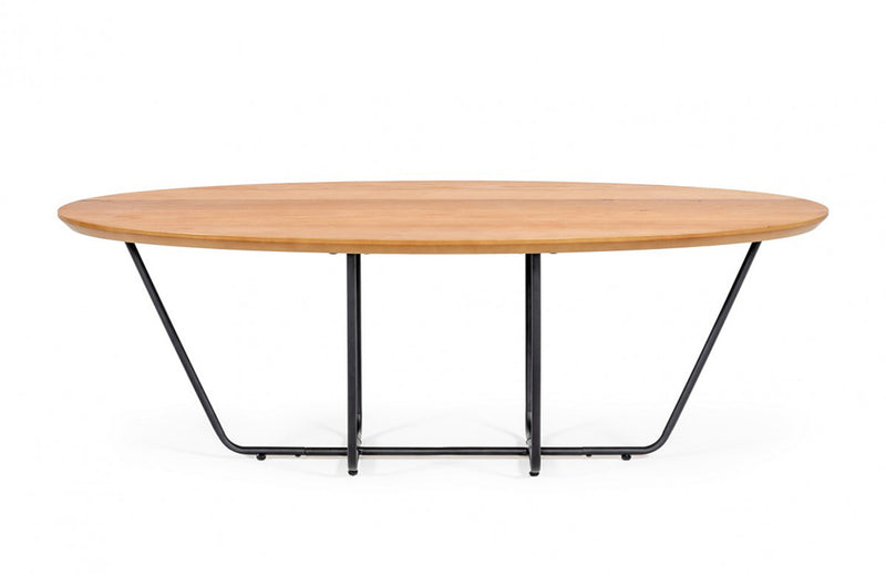 Modrest Esther Industrial Small Oak Coffee Table