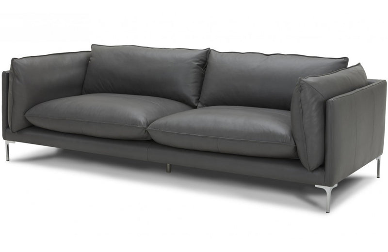 Divani Casa Harvest Modern Grey Full Leather Sofa