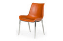 Modrest Holt Modern Cognac Eco-Leather Dining Chair  (Set of 2)