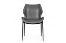 Modrest Instone Industrial Grey Eco-Leather Dining Chair (Set of 2)