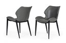 Modrest Instone Industrial Grey Eco-Leather Dining Chair (Set of 2)