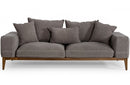 Divani Casa Corina Modern Grey Fabric Sofa