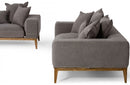 Divani Casa Corina Modern Grey Fabric Sofa