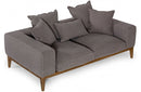 Divani Casa Corina Modern Grey Linen Loveseat