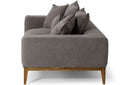Divani Casa Corina Modern Grey Linen Loveseat