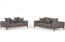 Divani Casa Corina Modern Grey Linen Loveseat