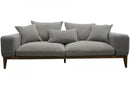 Divani Casa Corina Modern Grey Linen Loveseat