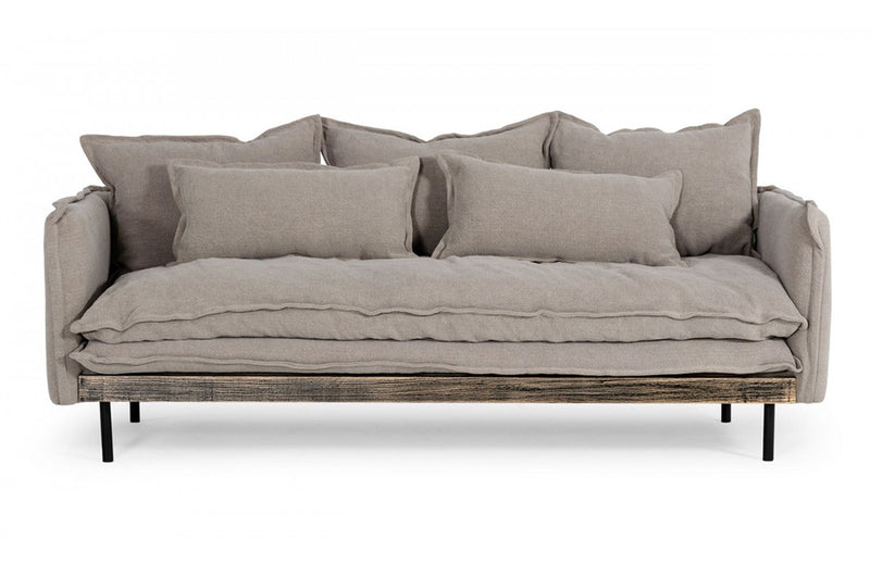 Divani Casa Mathis Modern Grey Fabric Sofa