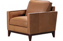 Divani Casa Naylor Modern Brown Italian Leather Split Chair