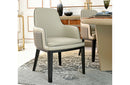 Modrest Maxwell Glam Beige and Grey Dining Chair