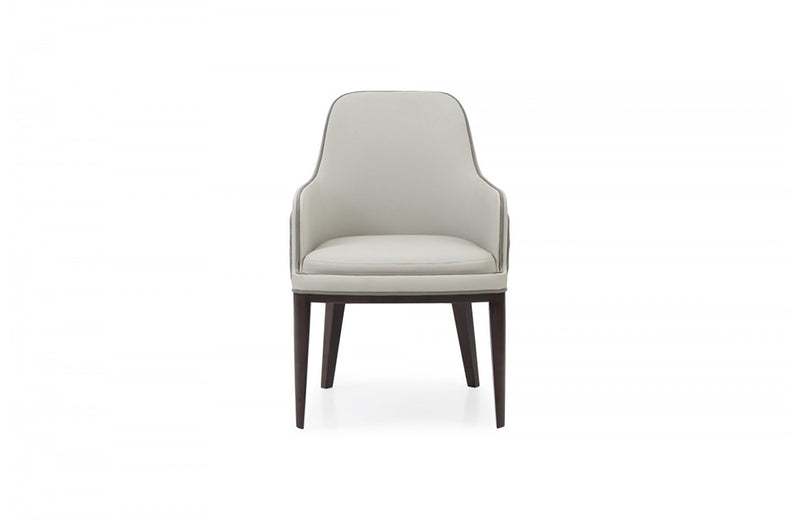 Modrest Maxwell Glam Beige and Grey Dining Chair