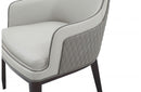 Modrest Maxwell Glam Beige and Grey Dining Chair