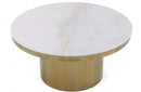 Modrest Rocky Glam White & Gold Coffee Table