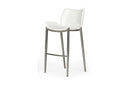 Modrest Dave Modern White Leatherette Bar Stool (Set of 2)