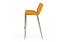 Modrest Dave Modern Orange Leatherette Bar Stool (Set of 2)