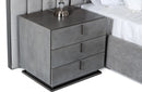 Modrest Buckley Grey & Black Stainless Steel Bedroom Set