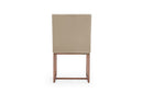 Modrest Barker Modern Beige & Brush Gold Dining Chair (Set of 2)