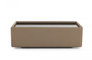 Modrest Vargas Modern Beige Leatherette Coffee Table