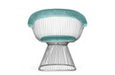 Modrest Lauren Teal Velvet and Brushed Silver Dining Chair