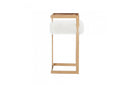 Modrest Halifax Modern White Faux Fur and Rosegold Counter Stool
