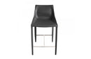 Modrest Halo Modern Grey Saddle Leather Counter Stool