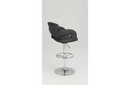 Hunter Tufted Back & Seat Adjustable Arm Stool Black