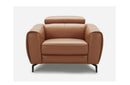Scuzzo Caramel Reclining Leather Chair