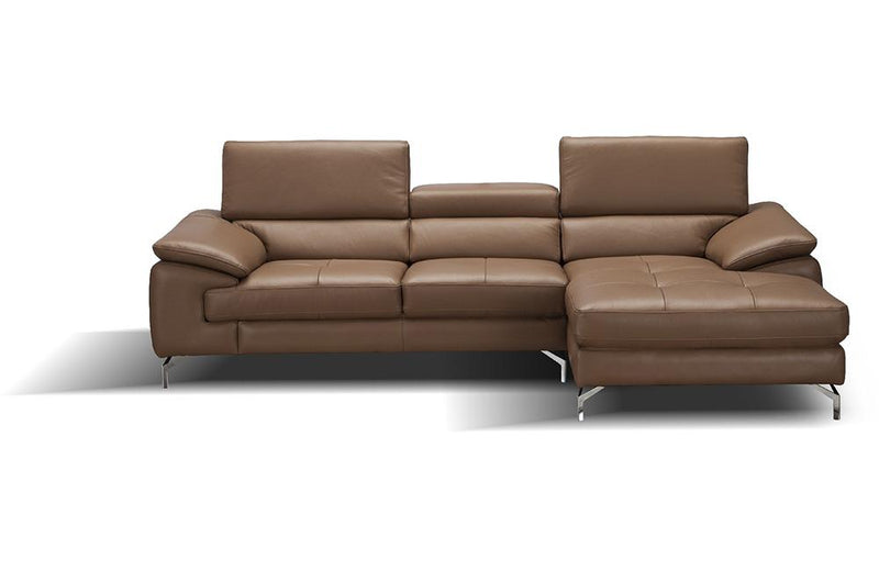 RIALTO Caramel Premium Leather Sectional Sofa