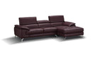 RIALTO Maroon Premium Leather Sectional Sofa
