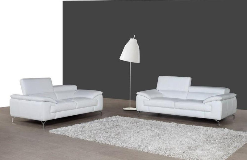 Rialto Premium White Leather Sofa Set