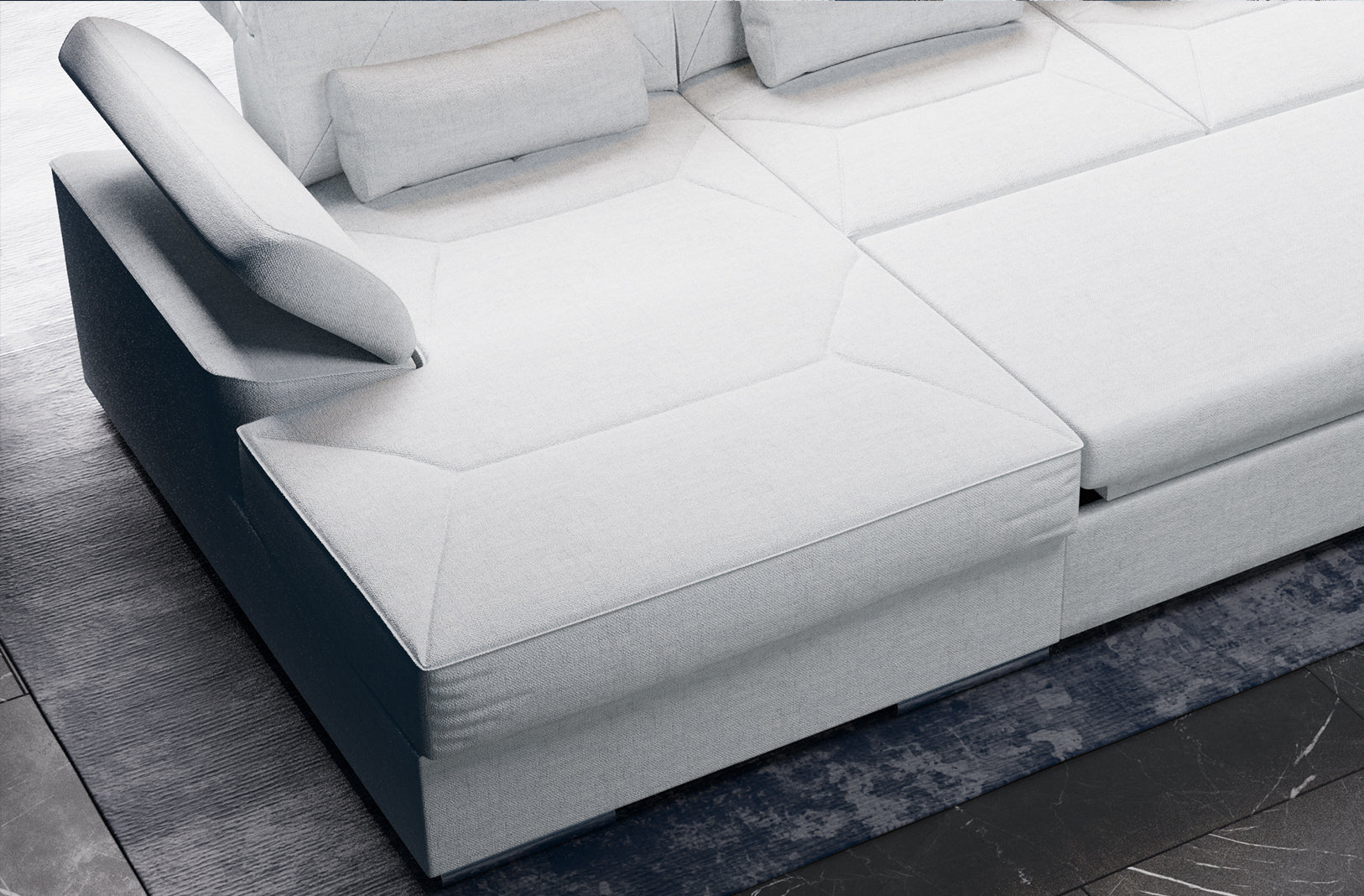 Alpine-X Functional Sectional in off white fabric AMARAL 56