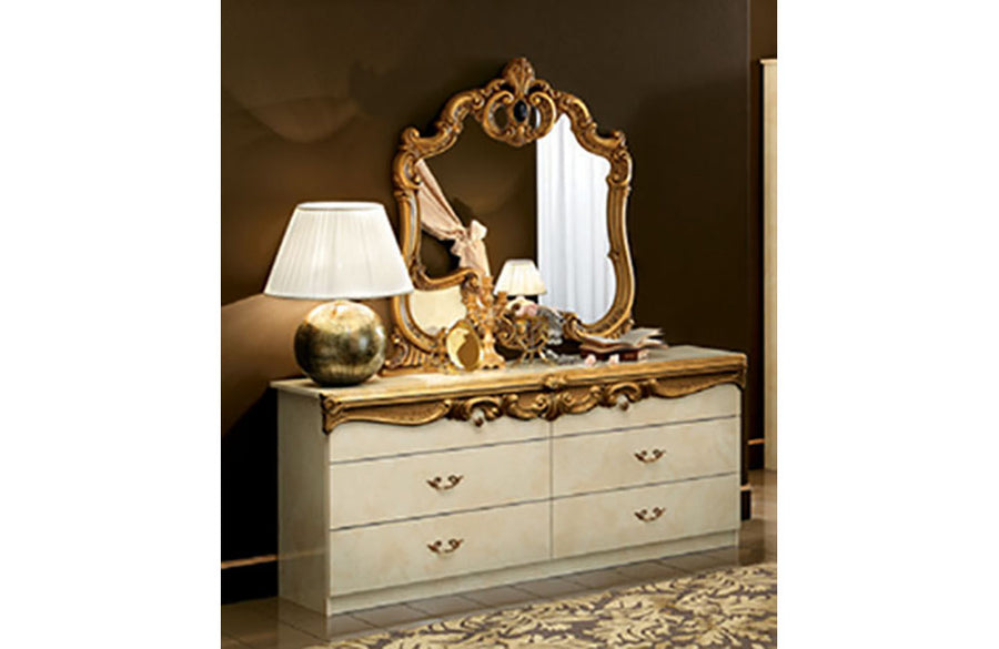 Barocco Ivory w/Gold Double Dresser | Paramus Mega Furniture Barocco Ivory w/Gold Double Dresser | Paramus Mega Furniture