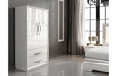 Landen Modern White 2-Door Wardrobe