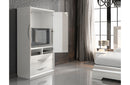 Landen Modern White 2-Door Wardrobe