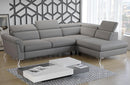 Berlin Grey Leather Sectional with bed and storage
