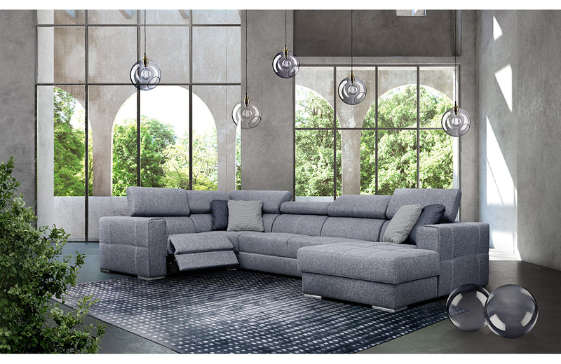 Challenger Sectional Left Sofa with Electric Recliner