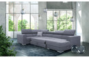 Quartz Sectional Right Sofa with Electric Recliner and Bed