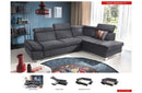 Happy Sectional with Bed and Storage Left