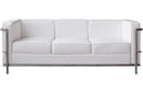 Tracy Italian Leather Sofa in White