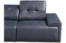 Connor Blue Leather Sectional Sofa