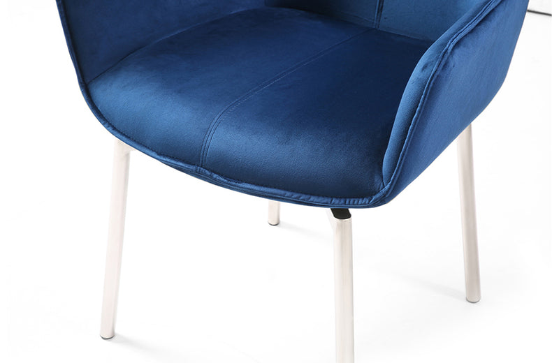 1218 swivel dining chair Navy Blue Fabric