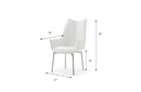 1218 swivel dining chair White