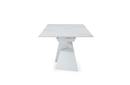 9113 Dining Table with 1218 swivel White Chairs
