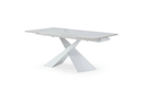 9113 Dinning Table White w/ext