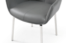 9087 Table Dark grey with 1218 swivel dark grey chair